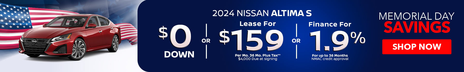 2024 Nissan Altima - Lease for $159