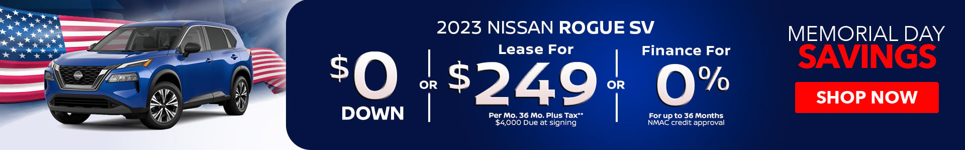 2023 Nissan Rogue - Lease for $249
